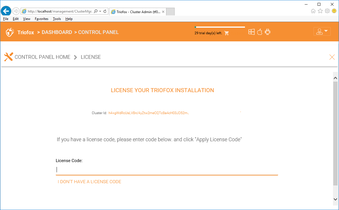 TriofoxLicenseCode.png